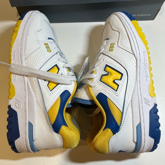 NEW BALANCE 550 BLUE/YELLOW - Picture 6 of 8